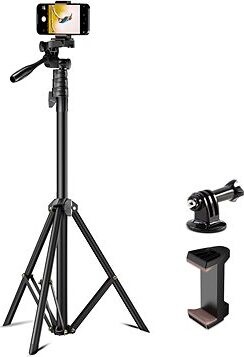 Apexel Upgraded Travel Tripod Stand – Quick release Mount +handle