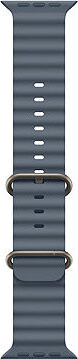 Apple Watch 49 mm oceľovo modrý Oceánsky remienok – vyhotovenie z prírodného titánu