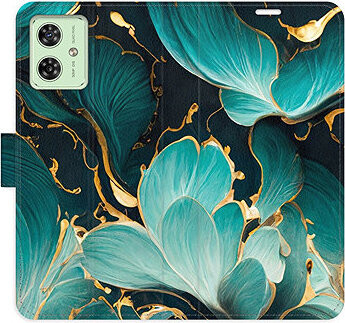 iSaprio Flip puzdro Blue Flowers 02 pre Motorola Moto G54 5G/G54 5G Power Edition