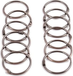 Spirella sada 12 ks krúžkov na sprchové závesy RINGO SMALL, medené, kov, priemer 4 cm