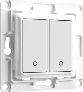 Shelly WS2, 2-tlačidlový spínač, bez rámčeka, biely