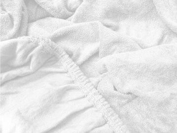 TEXTILOMANIE Froté prestieradlo 90 × 200 cm, biele