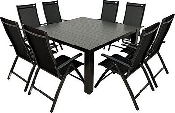 DOPPLER Súprava záhradného nábytku PRATO EXPERT 8 + 1 – čierna