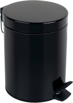 Spirella pedálový odpadkový kôš Sydney, čierny, oceľ, 5 l