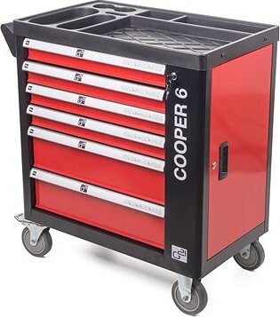 Dielenský vozík G21 Cooper 6 čierny