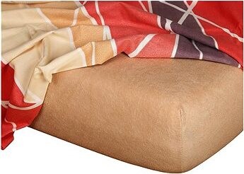 Dadka Froté prestieradlo svetlo hnedé 180 × 200 × 20 cm