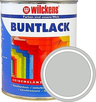 Wilckens Nemecká syntetická vrchná farba pololesk Buntlack Seidenglaenzend svetlo sivá