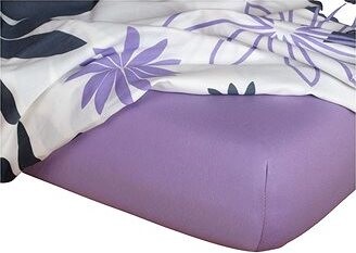 Dadka Džersej prestieradlo fialové 90 × 200 × 18 cm