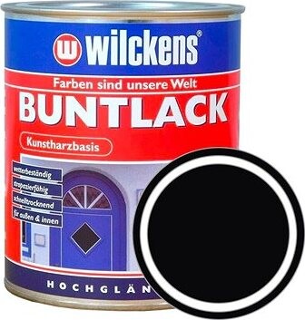Wilckens Syntetická vrchná farba vysoký lesk Buntlack Hochglaezend 750 ml, čierna