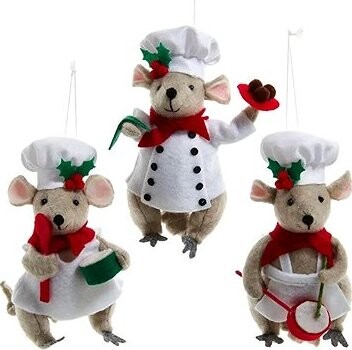 Kurt Adler Plstěné ozdoby myšky 1 kus