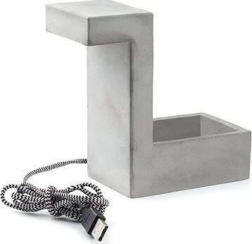 Excellent Betónová stolná LED lampa s kvetináčom