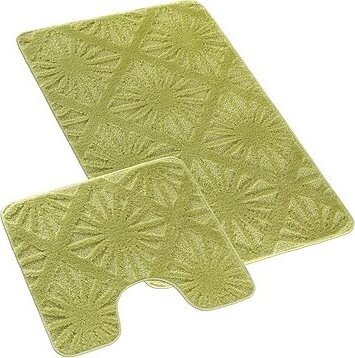 Bellatex Súprava Bany 60 × 100 cm + 60 × 50 cm 810/013 Uni lúče svetlozelená