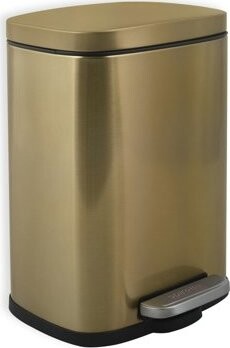 Spirella pedálový odpadkový kôš Akira, brúsená nehrdzavejúca oceľ, zlatý, 5 l