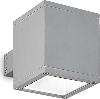 Ideal Lux Snif Square AP1 vonkajšie nástenné svietidlo 1× G9 40 W bez zdroja 9 cm hranaté sivé