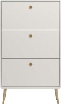 TEXTILOMANIE Primo Botník, výklopný, biely