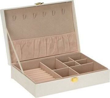 H & L Velvet so zlatým klipsom, biela