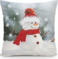 Forbyt Vánoční povlak Sněhulák 3D CYHA7373M 40 × 40 cm