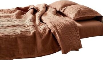 Dadka Obliečky mušelín 140 × 200, 70 × 90 cm hnedé