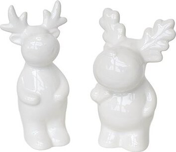 DOMMIO Sob keramický bílý, 11 cm a 13 cm, set 2 ks