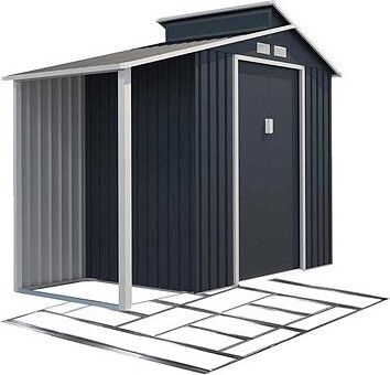 IWHome Domček záhradný HERA Z-A 3,78 m2 antracit + podlahová konštrukcia HERA Z-A