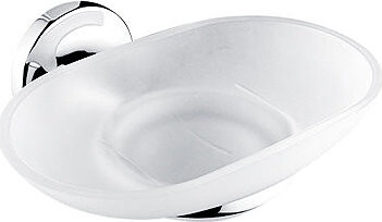 Nimco Monolit chróm mydlovnička matné sklo – antikorový držiak na mydlo MO 4059C-26