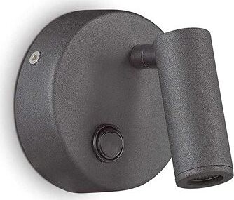 Ideal Lux Page AP1 nástenné bodové LED svietidlo 3 W okrúhle čierne