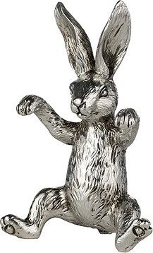 LENE BJERRE Semina Zajačik sediaci/visiaci strieborný, 7 × 14 cm