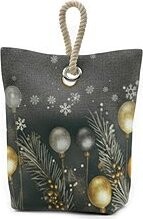 Forbyt Vánoční dveřní zarážka Jehličí a baňky CYH5918C, 22 × 23 cm