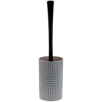 MSV – SPIRELLA WC kefa GRAPHIC, s bielo-čiernou plastovou nádobou