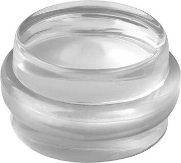 Zarážka dverná, priemer 38 × 21 mm, transparentná, samolepiaca