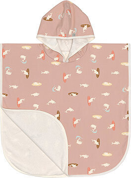 Lässig Beach Poncho delfín peach