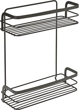 Metaltex ORIGIN LAVA Polica 26 × 10 × 30 cm závesná 2 poschodia čierna