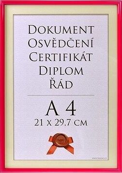 TRADAG Fotorámik 21 × 29,7 cm, červený