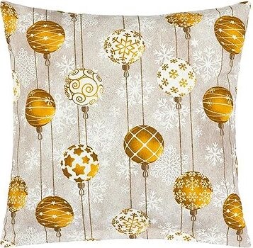 BELLATEX Obliečka 45 × 45 cm 55/129 vianočné gule zlaté
