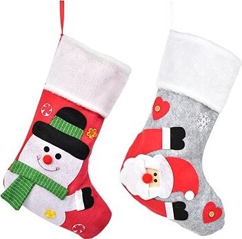 DOMMIO Pančucha so snehuliakom a so Santom 45 × 26 cm, 2 ks