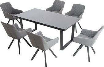 DOPPLER Luxusná záhradná súprava LIVORNO PARIS otočná sivá 6 + 1