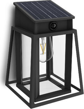 Philips Lysin UltraEfficient solárne LED svietidlo so senzorom 3,2 W, 500 lm, 4000 K, IP44, hranaté, čierne