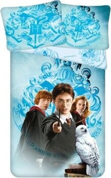 TEXTILOMANIE Detské obliečky z mikrovlákna HARRY POTTER HP217 modré 70 × 90 cm/140 × 200 cm