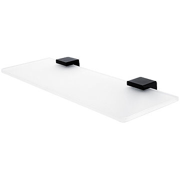 Nimco Polica do kúpeľne a sprchy 40 cm – sklo čierna Kibo Ki-14091B-40-90