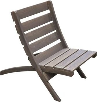 EcoFurn City Granny Dřevěné zahradní skládací židle, borovice, šedý olej