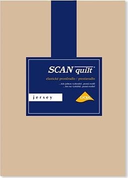 SCANquilt plachta na posteľ JERSEY LYCRA oriešková 90 × 200 cm