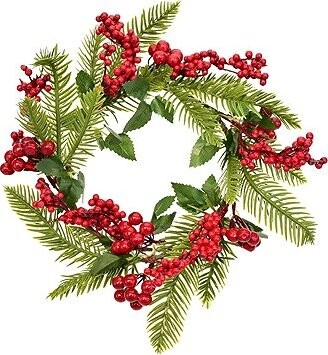 DOMMIO Věneček smrkový s bezinkami, O 25 cm, set 2 ks