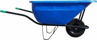 J.A.D. TOOLS kolečko hospodářské 180 l, plná pryž, modré