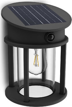 Philips Geri UltraEfficient solárne LED svietidlo so senzorom 3,2 W, 500 lm, 4000 K, IP44, okrúhle, antracit