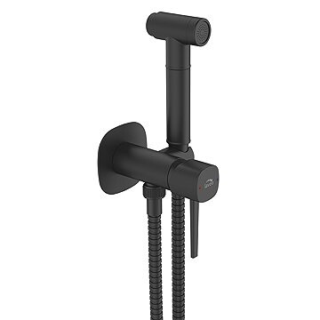 Laveo Pola bidetová batéria podomietková so sprchovou súpravou, čierna (BAP_731P)