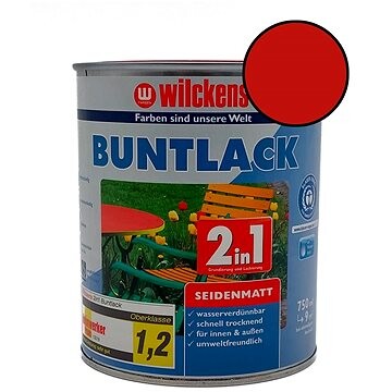 Wilckens Vodou riediteľná univerzálna akrylátová matná farba 2 v 1 červená, WI.12430000050