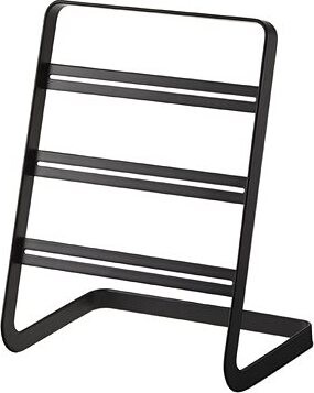 Yamazaki Organizér na náušnice Tower 2491, kov, v.19,7 cm, čierny