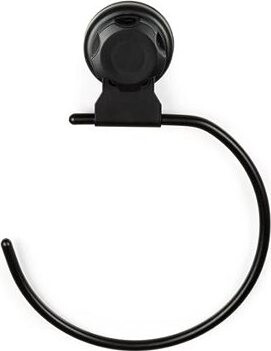 COMPACTOR Malý vešiak na uteráky, bez vŕtania, čierny