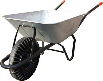 J.A.D. TOOLS kolečko stavební 80 l, plná pryž, pevná osa, pozinkované