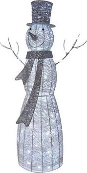 LAALU Vianočná dekorácia LED – snehuliak, 124 cm